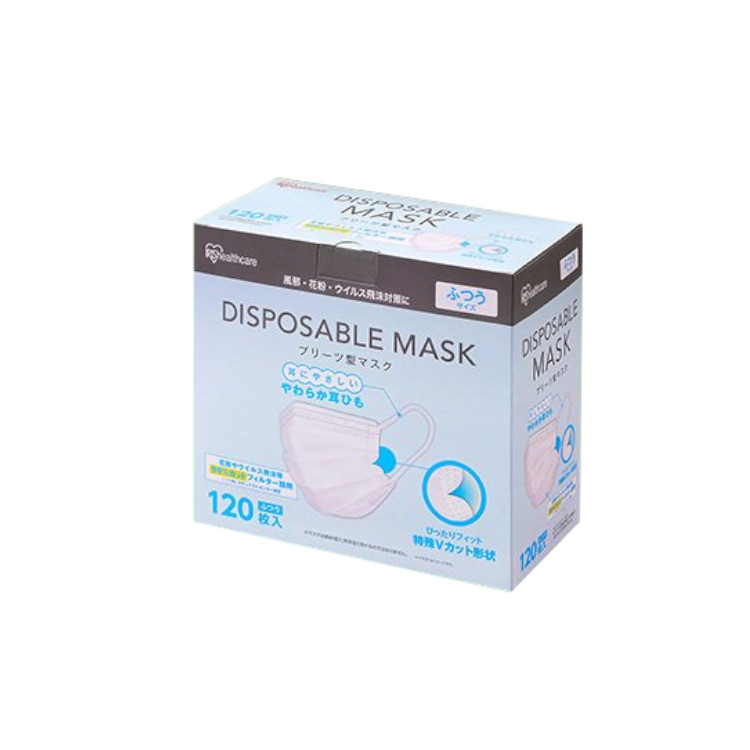 マスク 不織布 アイリスオーヤマ 不織布マスク 送料無料 ディスポーザブル 使い捨てマスク 公式（普通サイズは120枚入1箱) ふつう 小さめ 学童  子ども用