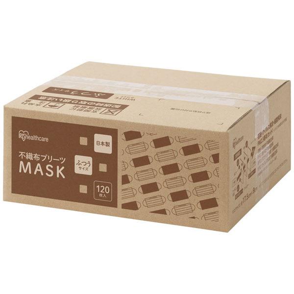 雑誌で紹介された マスク 不織布 日本製 アイリスオーヤマ 不織布マスク 小さめ プリーツマスク 花粉 使い捨てマスク ふつうサイズ 小さめサイズ  120枚入り PN-NC120 新生活