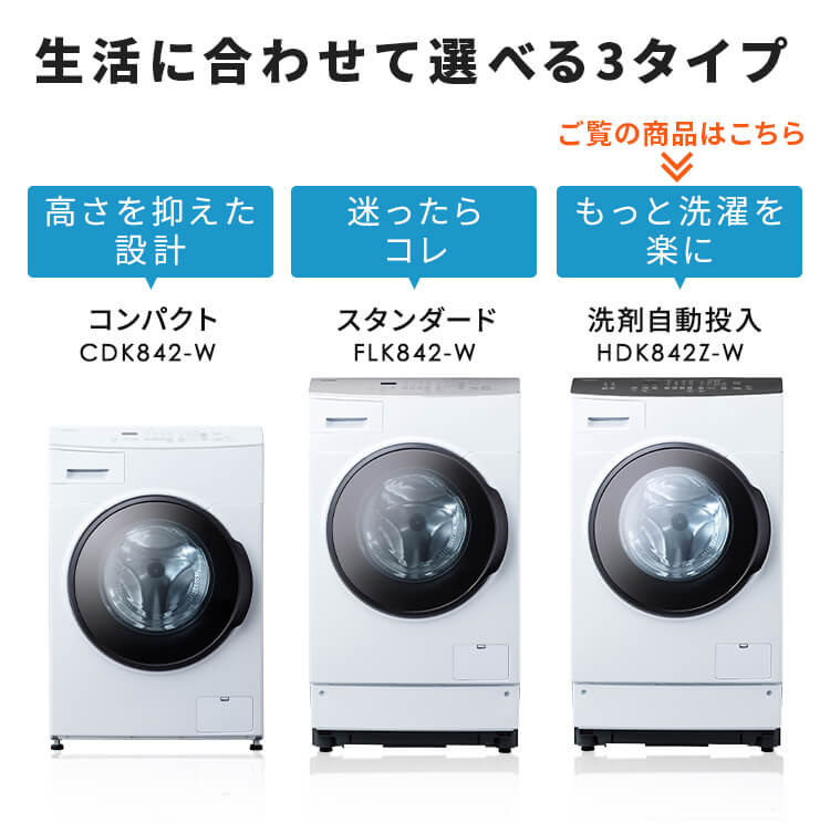 【高温洗浄可】IRIS OHYAMA ドラム式洗濯乾燥機 HDK842Z-W IRIS OHYAMA 洗濯機 ドラム式 乾燥機付き 8kg アイリスオーヤマ