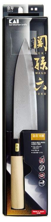 【包丁送料無料ナイフ関孫六金寿本鋼和包丁出刃165mm】
