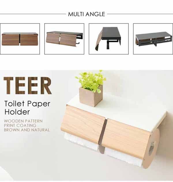 2連式トイレホルダートイレットペーパーホルダーTEER(ティール)宮武製作所