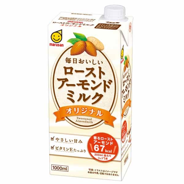 アーモンドミルク 1L 6本入 美味しい ローストアーモンドミルク ビタミンE 飲料 飲み物 毎日おいしい マルサンアイ (D)｜irisplaza｜02