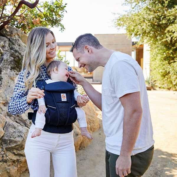 抱っこひもエルゴ新生児メッシュ荷重分散疲れにくい腰サポート付EBCOMNIBreezeダッドウェイ