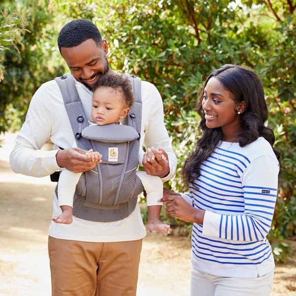抱っこひもエルゴ新生児メッシュ荷重分散疲れにくい腰サポート付EBCOMNIBreezeダッドウェイ