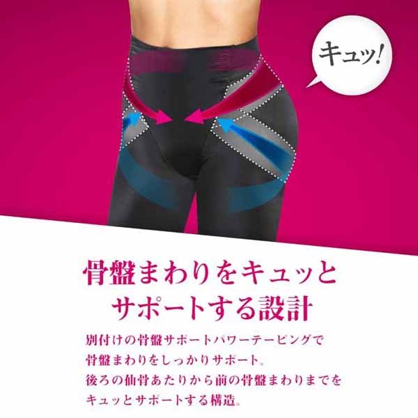 メディキュット骨盤お尻メディキュット骨盤サポートヒップアップガードルMブラック 
