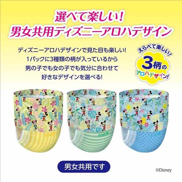 グ〜ンスイミングパンツ水遊びベビーLサイズディズニーアロハデザインGOO.Nエリエール大王製紙[2個セット]グーンスイミングパンツLサイズ24枚（12枚×2）男女共用 