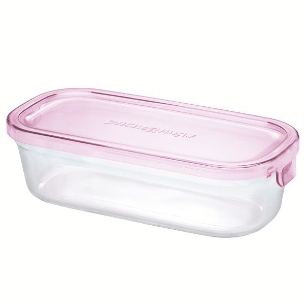 イマン　角ストッカー　ビビアンピンク パック＆レンジ 角型500ml KC3246N−P iwaki (D) : アイリスプラザ