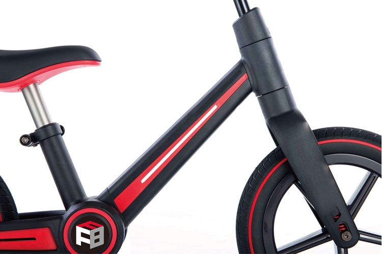エムアンドエムキックバイクシンプルデザイン折りたたみハンドル高さ調節ノーパンクタイヤキッズバイク自転車キッズ子供FFB12