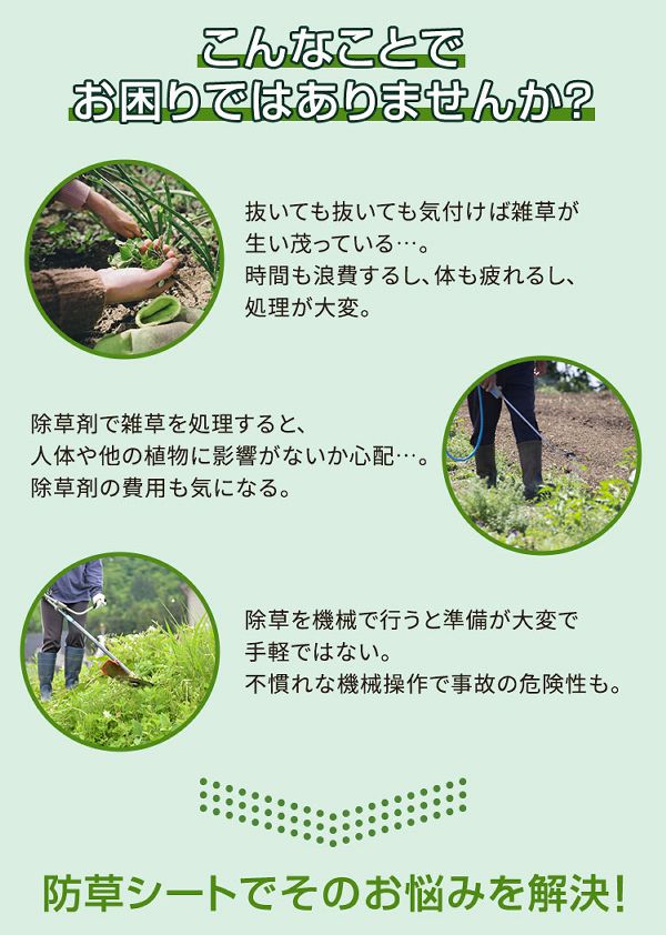 砂利下シート雑草シート草除けシート草よけシート雑草防止シート雑草防止人工芝雑草対策ガーデニング庭玄関1m×10m防草シート2枚組（Uピン杭40本＋黒丸40枚）ブラック 