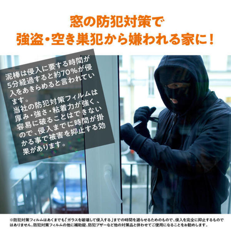 防犯フィルム凹凸ガラスフィルム凹凸ガラス防犯フィルム防犯ガラスフィルム防犯ウィンドゥフィルム防犯対策フィルム500P(凹凸ガラス用）クリア 