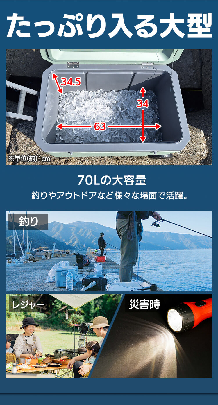 クーラーボックス 大型 釣り キャンプ アウトドア 保冷バッグ