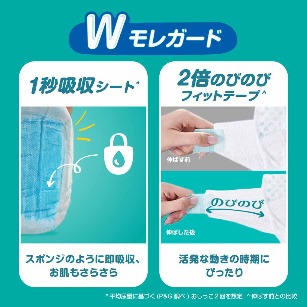 パンパース（Pampers） おむつ さらさらケア テープ 新生児 S 62枚 4