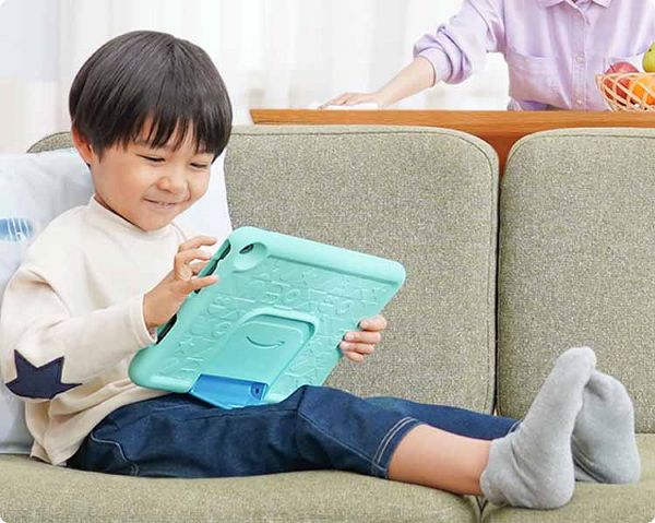タブレット端末子ども用キッズタブレット3歳以上FireキッズモデルAmazonえほん・ずかんひらがな・すうじ・えいごアクセス設定使いすぎ防止FireHD10キッズモデル(10インチ)対象年齢3-6歳キッズコンテンツが1年間使い放題 