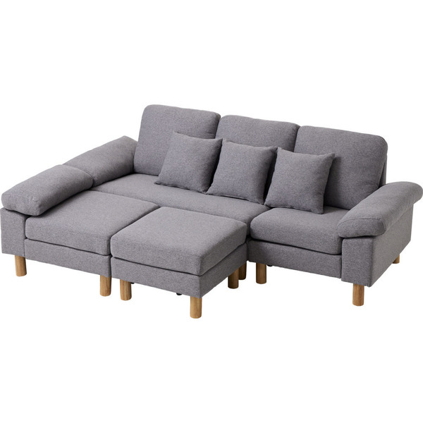 ソファー 3人掛け オットマン ソファ 家具 カウチ カウチソファ 新生活