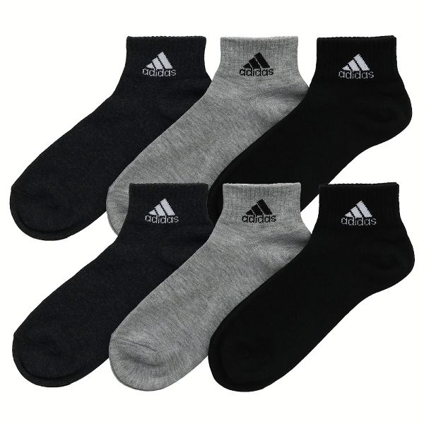 adidas（アディダス） 靴下 ソックス ショート丈 6P ダーク 123Q54V6