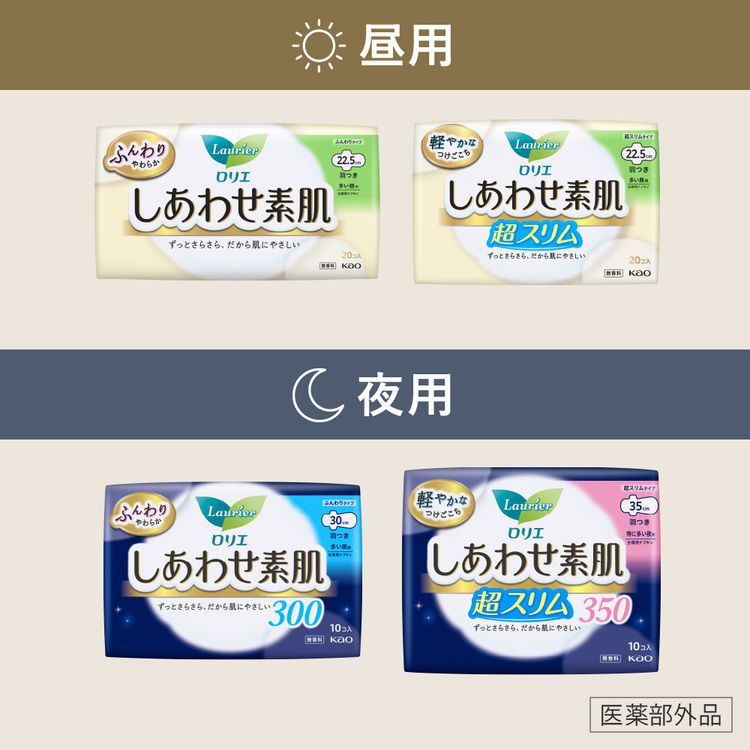 花王ロリエしあわせ素肌生理用ナプキン紙ナプキン大容量ナプキン多い昼用特に多い昼用多い夜用特に多い夜用22.5cm25cm30cm35cmロリエしあわせ素肌3035 