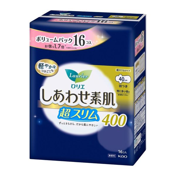 ロリエ ナプキン 生理用品 しあわせ素肌 羽つき 多い昼 特に多い昼