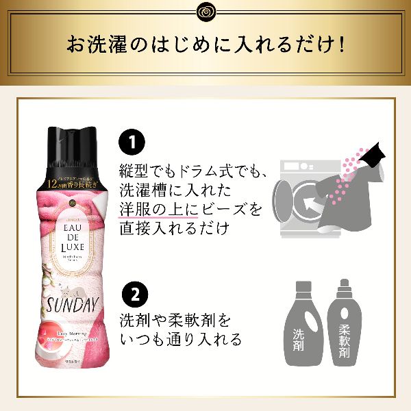 香り付けビーズ仕上げ剤本体超吸収力消臭衣類・タオル香り長続きスイートな香り消臭香り付け専用香り付けビーズ仕上げ剤超吸水力レノアオードリュクスマインドフルネスシリーズアロマジュエルサンデー本体520mlP&G 