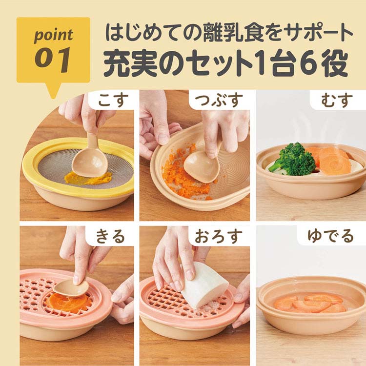 調理器具離乳食ベビーフード離乳食調理調理器具レンジ調理調理セットベビー食器日本製お食事エジソンエジソンママEDISONEDISONmamaママごはんつくって離乳食作りから長〜く使える調理セット 