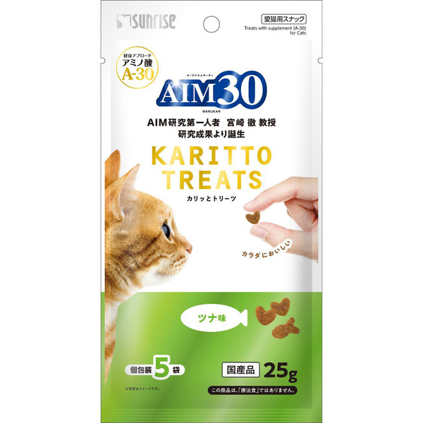 猫おやつ　AIM30 80袋 AIM30 カリッとトリーツ チキン味 国産 80g（5g×16袋入）1袋