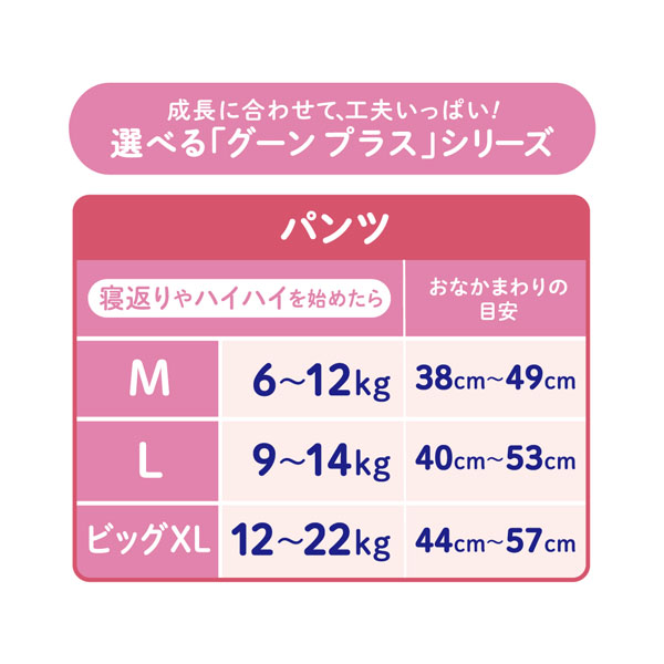 ベビーおむつ紙おむつやさしい肌ざわりパンツタイプGooNプラスベビー用品保湿成分ディズニーデザインぴたっとフィットエリエールベビーおむつ紙おむつやさしい肌ざわりグーンプラスやわらかタッチパンツ 
