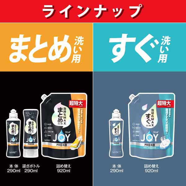 キッチン用洗剤泡持ちMAX泡切れMAX油汚れJOYW除菌時短食器洗い【6個セット】食器用洗剤JOYキッチン用洗剤ジョイPRO洗浄つめかえ用特大650mlP&G 