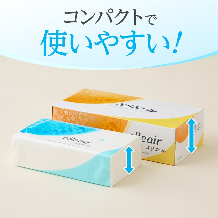 エリエールティッシュティッシュペーパー箱なしコンパクトソフトパック160組備蓄大王製紙8個入エリエールティシューソフトパック160W8P 