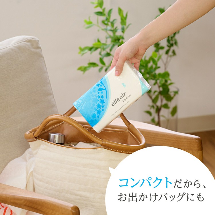 エリエールティッシュティッシュペーパー箱なしコンパクトソフトパック160組備蓄大王製紙8個入エリエールティシューソフトパック160W8P 