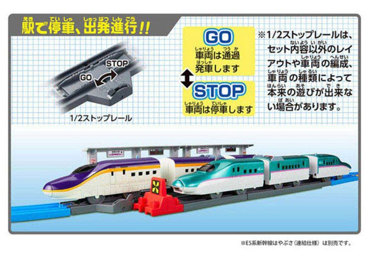 プラレールE8系つばさ＆トミカアーチ踏切セットE8系つばさ山形新幹線トミカアーチ踏切セットつばさ＆トミカアーチ踏切セット連結！E8系つばさ＆トミカアーチ踏切セット 