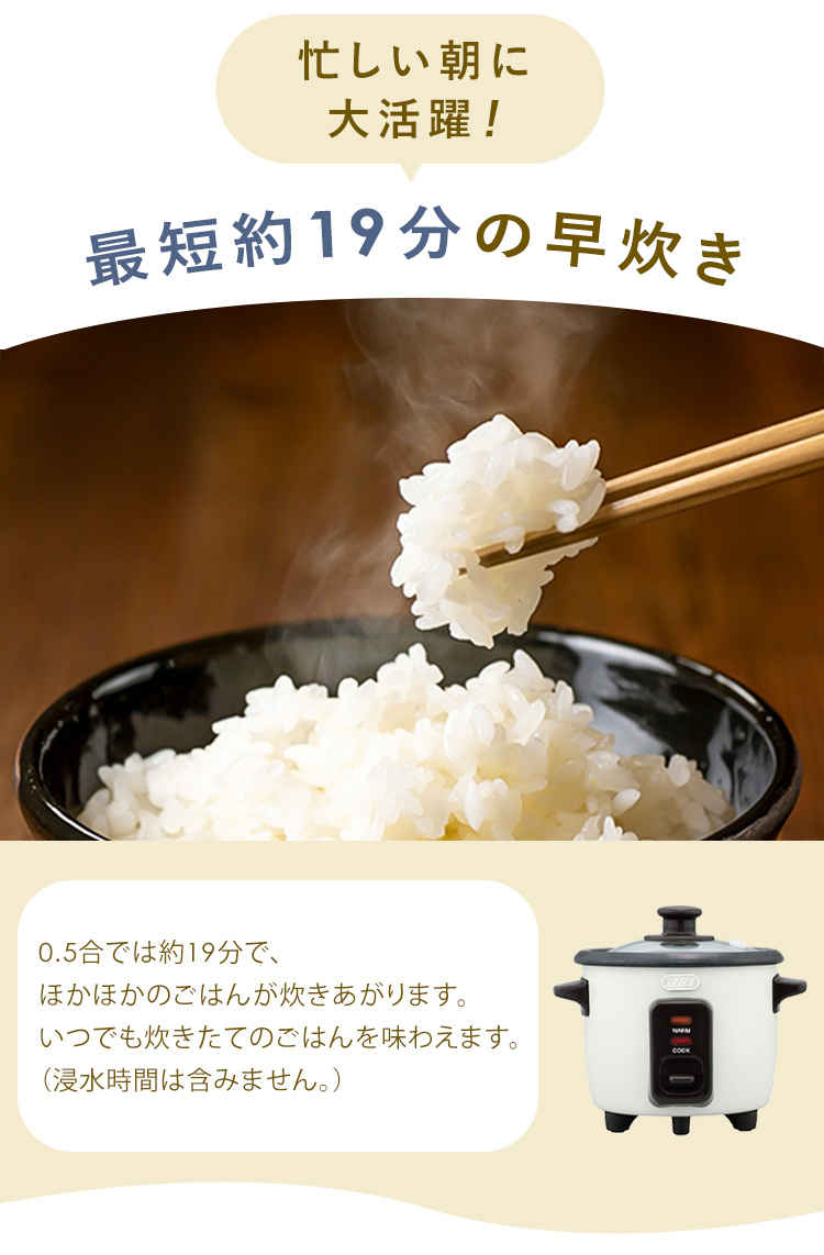 Toffy ライスクッカー トフィー toffy 炊飯器 0.5合炊き 1.5合炊き