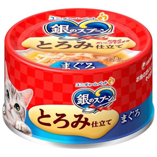 ユニ・チャーム ペットケア キャットフード 銀のスプーン 缶 70g 24個
