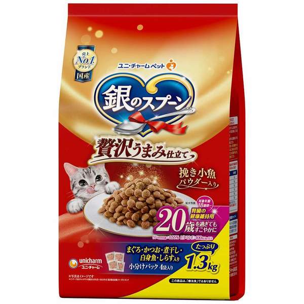 キャットフード 銀のスプーン 6個セット ペットフード 猫 国産生かつおin 1.0kg 1.05kg 贅沢うまみ仕立て 1.5kg 1.3kg 1.4kg | ユニ・チャーム ペットケア | 10
