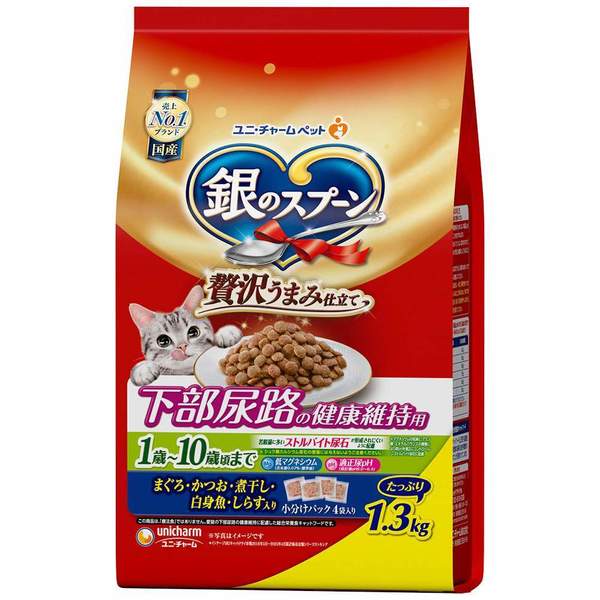 キャットフード 銀のスプーン 6個セット ペットフード 猫 国産生かつおin 1.0kg 1.05kg 贅沢うまみ仕立て 1.5kg 1.3kg 1.4kg | ユニ・チャーム ペットケア | 12