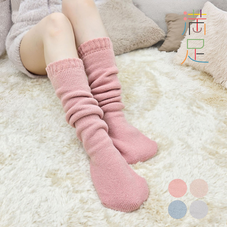 ルームソックスレディースあったか60cmおふとん総パイル防寒対策スタイリング満足美温活おふとん心地ルームソックス靴下無地60cm防寒対策22-25cmFukuske 