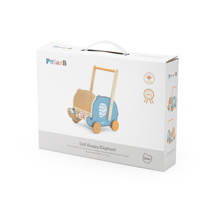 カート木製玩具ごっこ遊びプルトイパステルカラーよちよち歩きプレゼントおもちゃ入れクリスマスギフト12カ月からPolarBおもちゃベビーカーかわいいエレファントバギーDADWAY