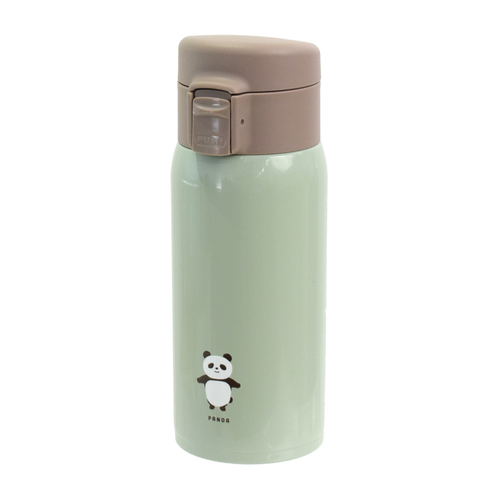 サブヒロモリ 水筒 350ml ワンタッチ 保冷 保温 ステンレスボトル ムームー ステンレスワンプッシュボトル 391101 (B ...