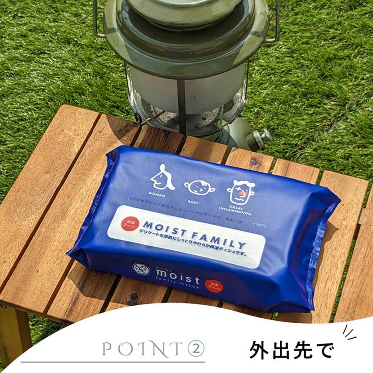 保湿ティッシュソフトパックティッシュ花粉花粉症鼻炎子どもしっとり保湿ティッシュ肌荒れ【5個】モイストファミリーソフトパック120Wハヤシ商事 