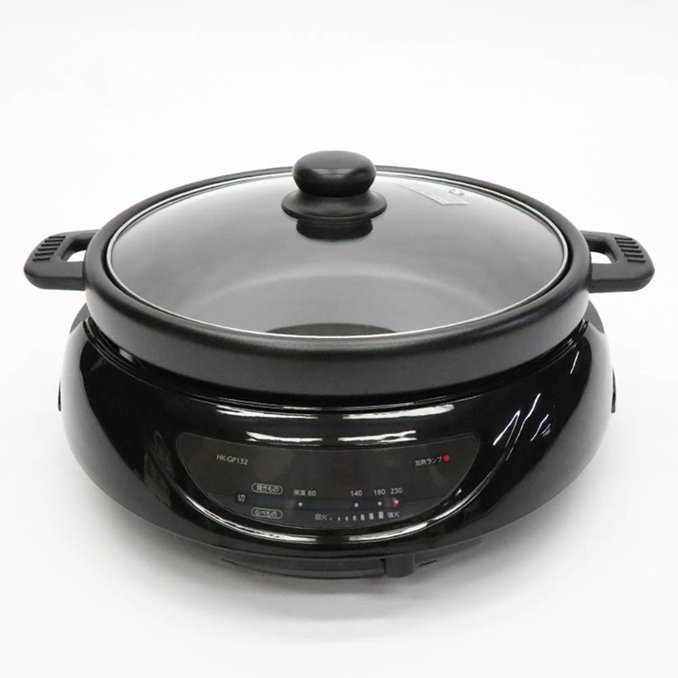 2WAYグリルプレート1台2役着脱プレート鍋料理焼き料理ハイパワー1300W無段階温度調節機能着脱プレート深鍋プレートグリルプレート2WAYグリルプレート 