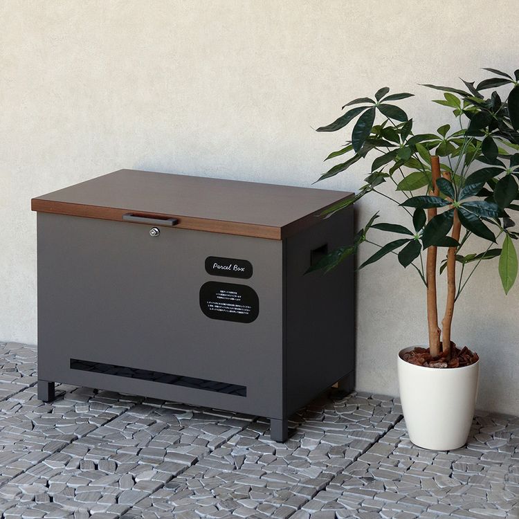 宅配ボックスMOJYUモジュおしゃれ北欧風組立品取り付け簡単ガルバナイズド処理Amatoアマート【Amato（アマート）】ベンチ収納宅配ボックスMOJYU 