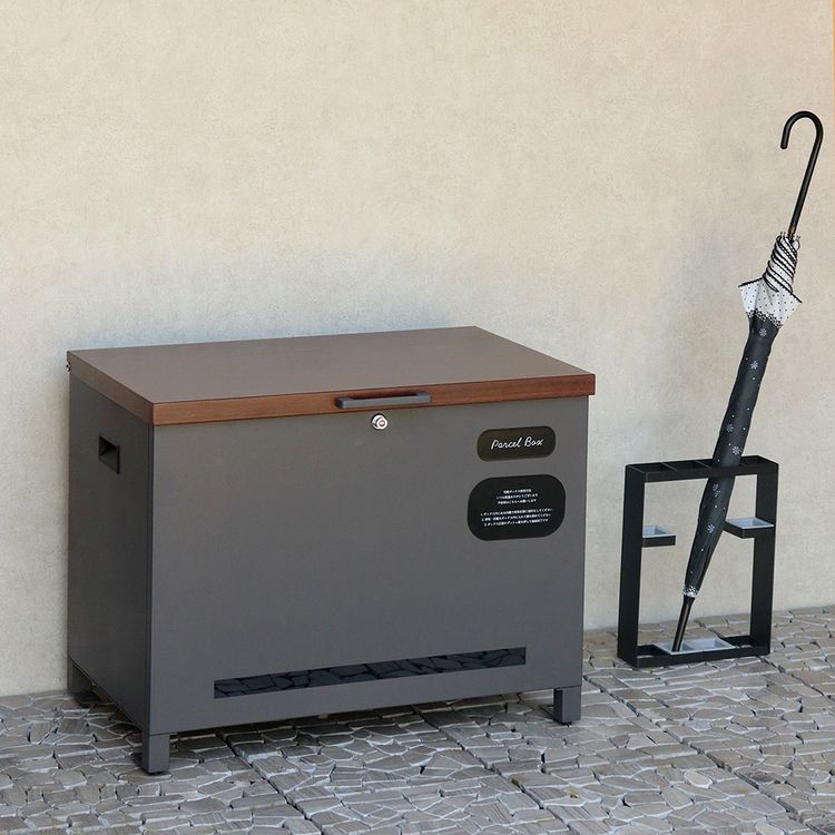 宅配ボックスMOJYUモジュおしゃれ北欧風組立品取り付け簡単ガルバナイズド処理Amatoアマート【Amato（アマート）】ベンチ収納宅配ボックスMOJYU 