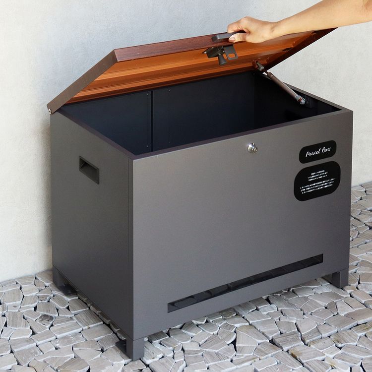 宅配ボックスMOJYUモジュおしゃれ北欧風組立品取り付け簡単ガルバナイズド処理Amatoアマート【Amato（アマート）】ベンチ収納宅配ボックスMOJYU 