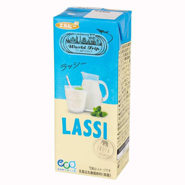 カフェラテ　ヨーグルトテイスト　ラッシー　200ml 紙パック 飲料 まとめ売り エルビー 飲料 紙パック飲料 WorldTrip WorldTripラッシー 200ml ×24本