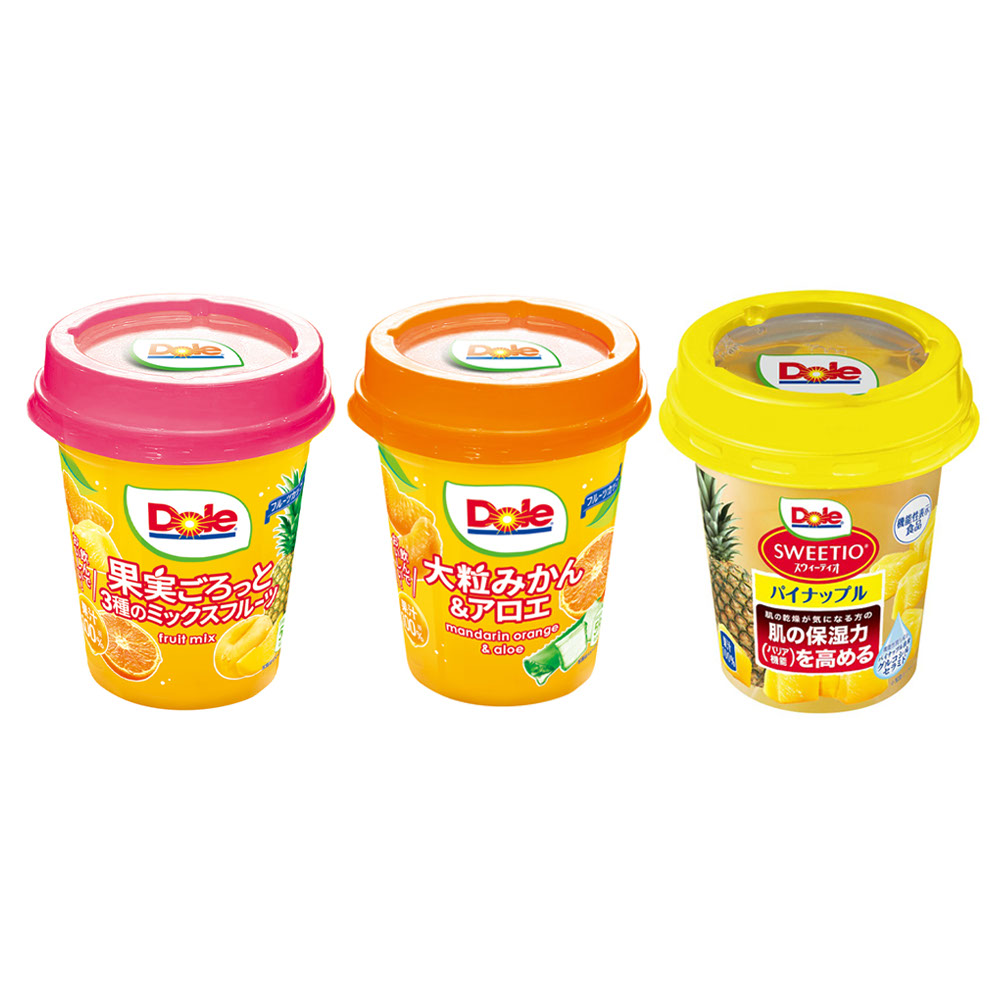 6個)フルーツカップ ドール 果物 フルーツ缶 ミックスフルーツ 3種の