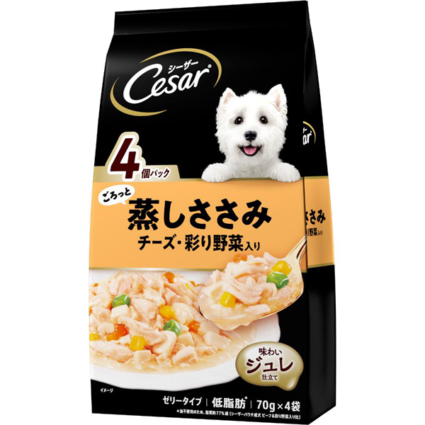 シーザー ドッグフード Cesar パウチ ささみ/ビーフ/白身魚 70g×4袋