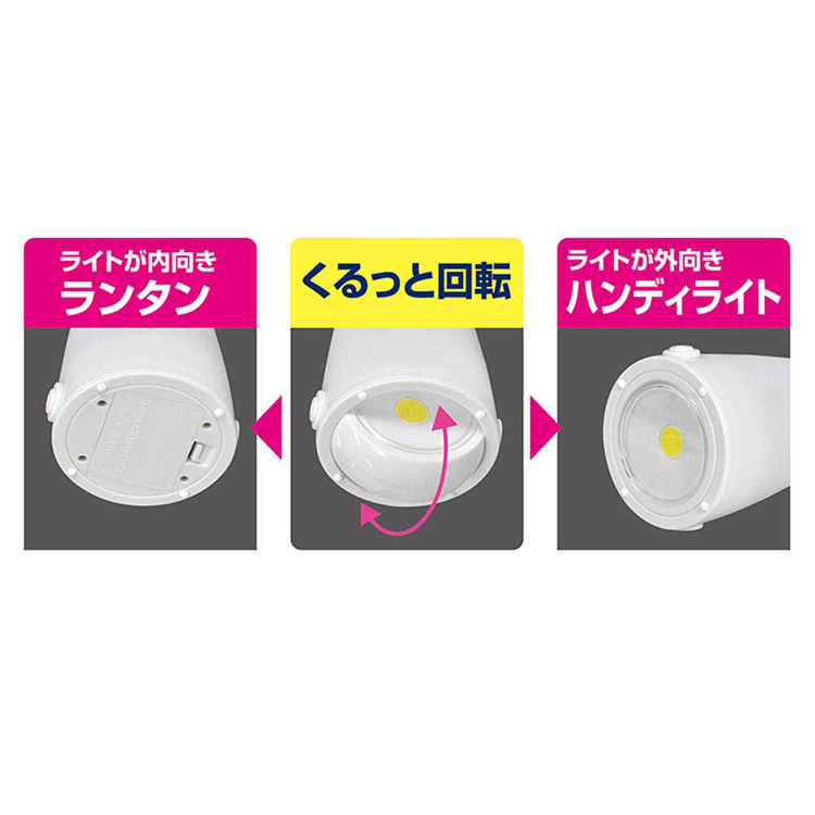 ランタン懐中電灯防災用品防災常備灯灯器災害緊急時エルパELPAくるっとランタン朝日電器株式会社 