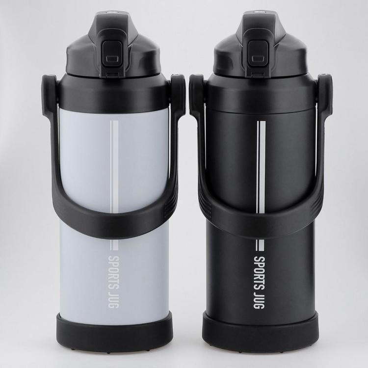 スポーツボトル夏キャンプ大容量洗いやすい飲みやすい直飲みハンドル付きワンタッチオープンお手入れ簡単ベストコダブルステンレススポーツジャグ水筒2.2L保冷専用ベストコ 