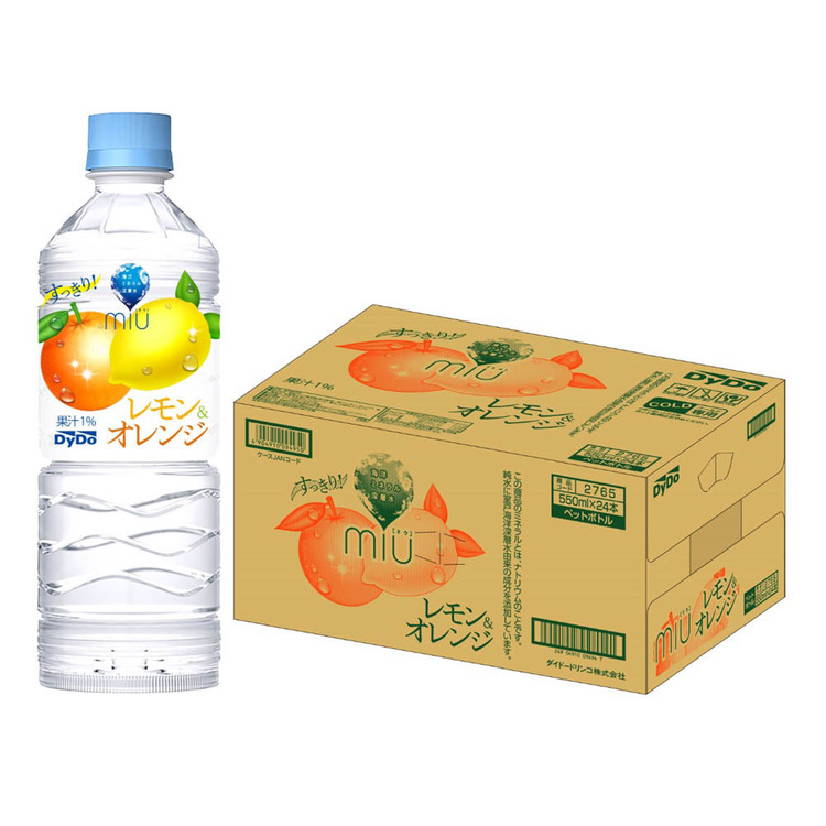ダイドー熱中症対策ミネラル塩分レモンオレンジフレーバー柑橘水ミウミウレモンアンドオレンジ×24本ダイドードリンコ 