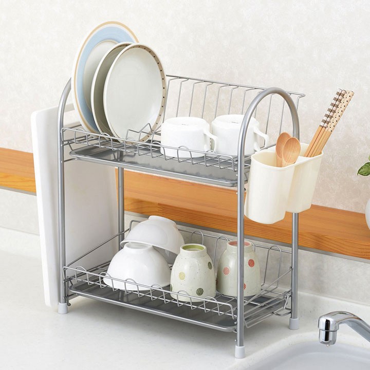 水切り ラック キッチン スリム 食器 2段水切りかごスリム PM-9016