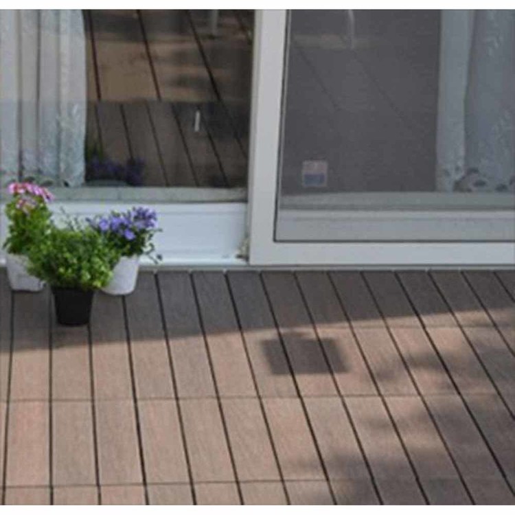 エクステリアウッドデッキジョイントタイル人工木ウッドパネル人工木木目調ジョイントタイルケース(6枚入)旭興進 