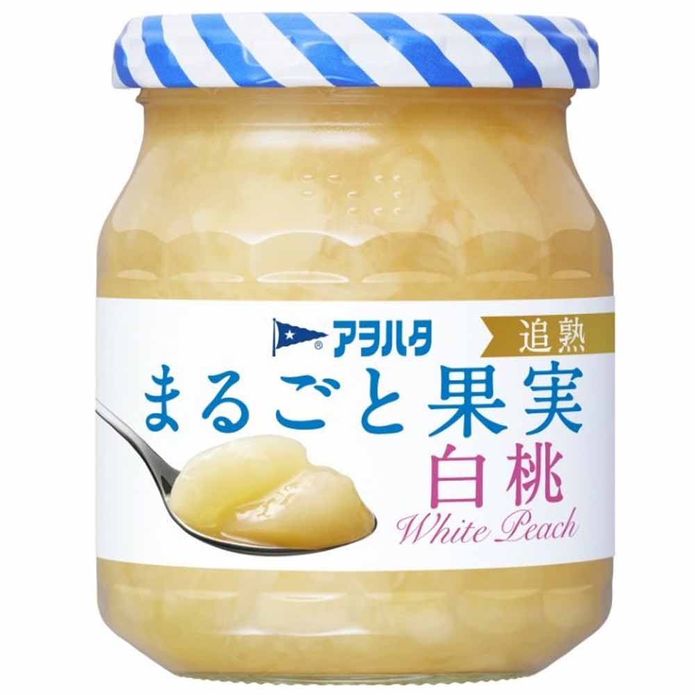 アヲハタ ジャム まるごと果実 3個セット いちご 白桃 ブルーベリー